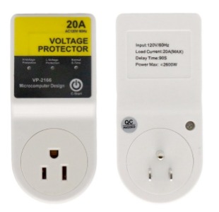 KINGMOX VP-2166-110V - PROTECTOR DE VOLTAJE 20A / INPUT 120V/60HZ / POWER MAX 2600W / BLANCO